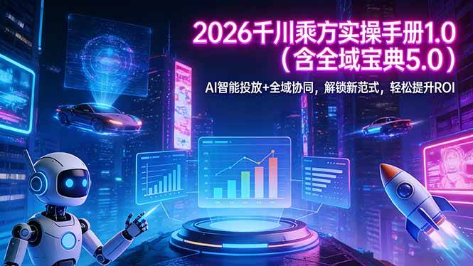 2026 千川乘方实操手册 1.0（含全域宝典 5.0）AI 智能投放+全域协同，解锁新范式，轻松提升ROI-燕子项目网