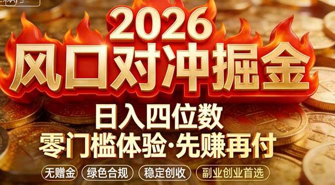 2026美金对冲套利，无赠金对冲策略保驾护航，低门槛易上手实操。单人单日收益2000+-燕子项目网