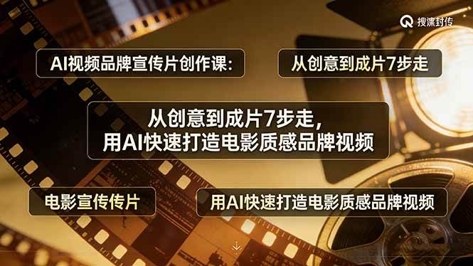 AI视频品牌宣传片创作课：从创意到成片7步走，用AI快速打造电影质感品牌视频-燕子项目网