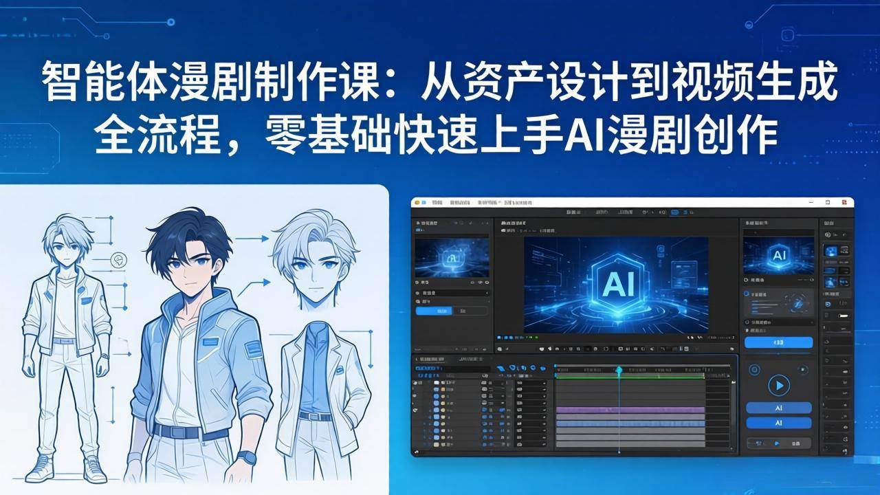 智能体漫剧制作课：从资产设计到视频生成全流程，零基础快速上手AI漫剧创作-燕子项目网
