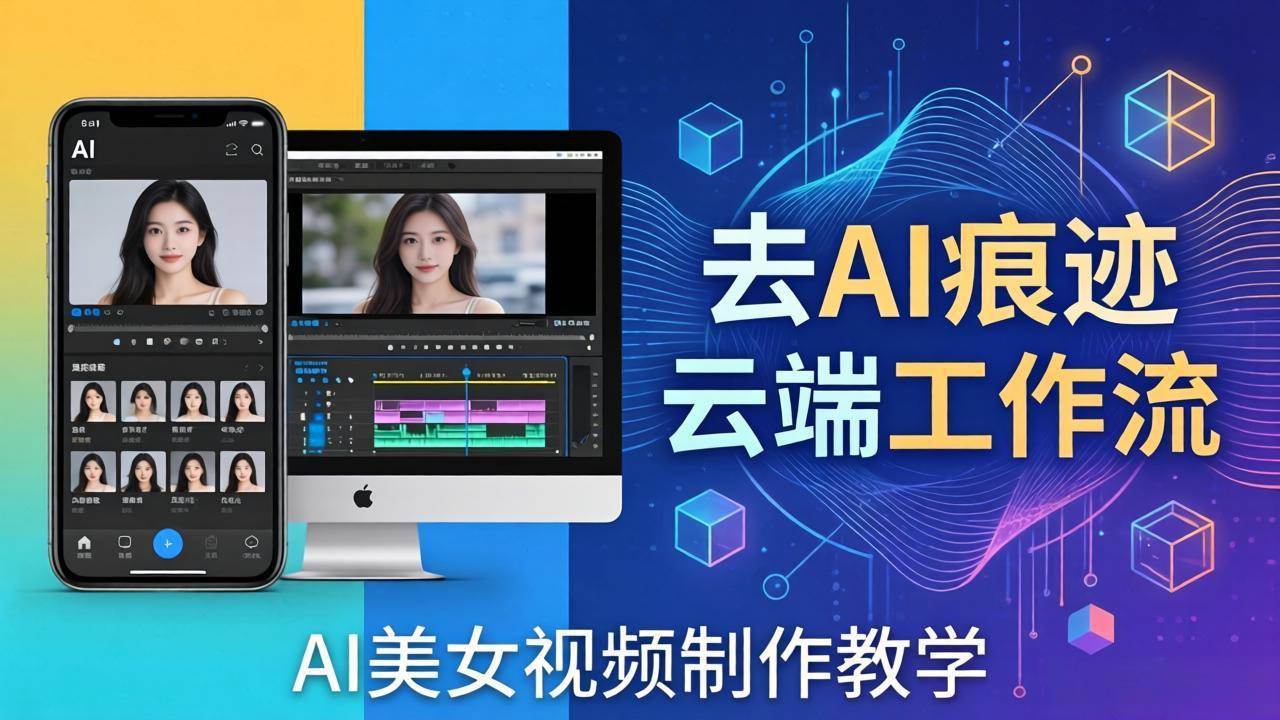 AI美女视频制作教学：去AI痕迹，云端工作流出图，手机电脑均可，不需要配置-燕子项目网