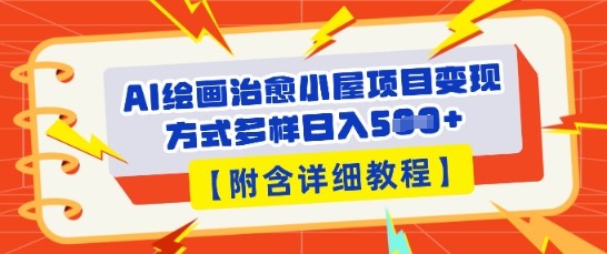 AI绘画治愈小屋项目，变现方式多样，小白也能操作(附详细教程)-燕子项目网