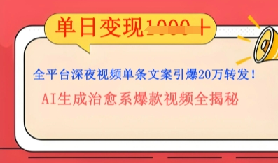 全平台深夜文案新风口:DeepSeek生成百万播放量金句,治愈系内容涨粉速度快4倍-燕子项目网
