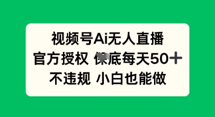 视频号AI无人直播，官方授权  每天50+，不违规 小白也能做-燕子项目网