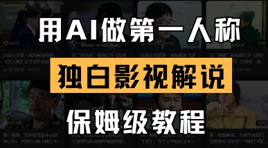 用AI做第一人称独白影视解说，手把手教学，保姆级教程-燕子项目网
