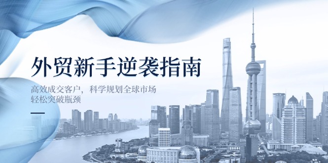 （14201期）外贸新手逆袭指南：高效成交客户，科学规划全球市场，轻松突破瓶颈-燕子项目网