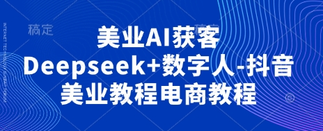 美业AI获客Deepseek+数字人-抖音美业教程电商教程-燕子项目网
